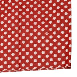 Hârtie tissue culoare  roșu 50x65 cm cu puncte albe -10 coli