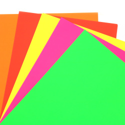 A4 cardboard 210 gr / m2 electric  MIX colors -10 sheets