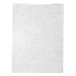 Μήτρα embossing folder 10,5x14,5 cm - νότες