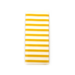 Tissue paper 50x65 cm with a yellow stripe - 10 sheets