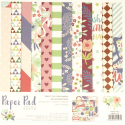 Paper Pad with Flower Day Designs for Scrapbooking, Card Making & Greetings DIY Crafts, Paper Set, Size: 10x10 inches (25.5x25.5 cm), 24 Patterned Designer Papers: 12 Designs x 2 Sheets Each, and 2 Die Cut Sheets