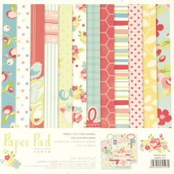 Paper Pad with Happy Day Designs for DIY Crafts: Scrapbooking, Greetings & Card Making, Designer Paper Set, Size: 10x10 inches (25.5x25.5 cm), 24 Patterned Papers: 12 Designs x 2 Sheets Each, and 2 Die Cut Sheets