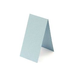 Основа за картичка 5x10 см хоризонтална цвят син светло -10 броя