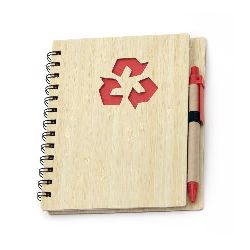 Notebook EKO Friendly Hard Cover, Pen, Spiral 70 sheets 14.4x17.6 cm