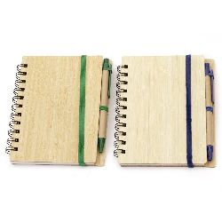 Notebook EKO Friendly Hard Cover, Pen, Spiral 70 sheets 12.5x15.7 cm