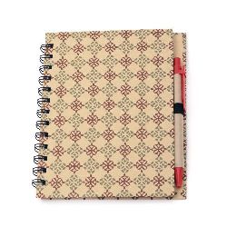 Notebook EKO Friendly Hard Cover, Pen, Spiral 70 sheets 14.4x17.6 cm