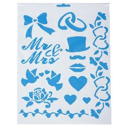 Plastic stencil for cutting and drawing DIY Decorative Painting Stencil21x31 mm motif 1