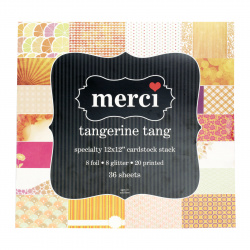 Hârtie de scrapbooking de designer 12 inch (30,5x30,5 cm) 18 modele x 2 foi Tang mandarină