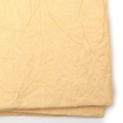 Textured Rice Paper 80x140 cm – 62 g/m² – Ecru Color – Perfect for Decoupage, Creative Crafts and Artistic Projects