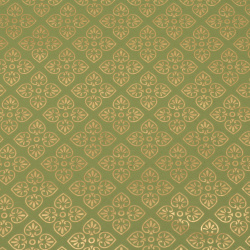 Seamless Floral Paper 120g for scrapbooking, art and craft 56x76 cm foil print Gold on Green HP32