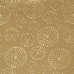 Seamless Floral Indian Paper 120 gr for scrapbooking, art and craft 56x76 cm foil print Gold HP33