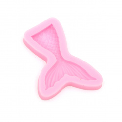 Silicone mold /shape/ 95x70x13 mm mermaid tail for decoration of brownies, cheesecake, cakes and other pastries