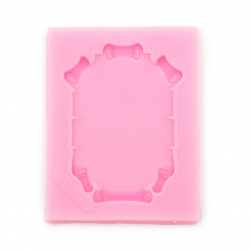 Silicone mold /shape/ 78x87x12 mm plate - papyrus
