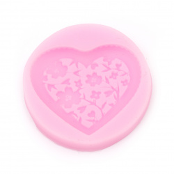Not Available Online. You can also buy at EM ART stores and at 0884400631 Silicone mold /shape/ 56x8 mm heart with flowers for DIY candles, soaps, biscuit decoration