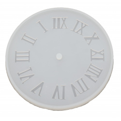Силиконов молд /форма/ 155x155x10 мм голям циферблат за часовник с римски цифри