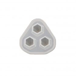 Καλούπι σιλικόνης 45x47x20 mm 3 διαμάντια -18x20 mm