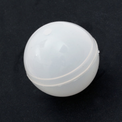 Silicone Mold/Shape, 57x59 mm, 2 Parts, Sphere 50 mm