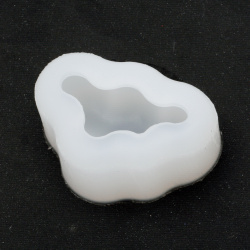 Silicone mold /shape/ three-dimensional 75x55x40 mm cloud for soap, chocolate, candle DIY crafts