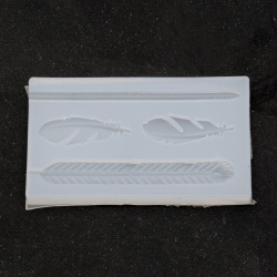 Jewelry silicone mold /shape / 45x70x60 mm feather pendants