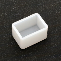 Rectangular Craft Silicone Mold for Handmade Soups, Candles, etc. /  5.3x3.8x3.3cm, Finished Size: 4.5x3x3cm 