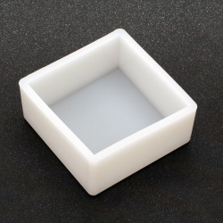 LARGE Square-shaped Silicone Mold / 11.4x11.4x5.4 cm, Finished Size: 10x10x5 cm 