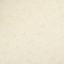 Χαρτί περλέ μονής όψης 120 g / m2 ανάγλυφο με καρδιές A4 (21 / 29,7 cm) κρέμα -1 φύλλο