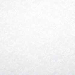 Хартия перлена едностранна релефна с мотив 120 гр/м2 А4 (297x210 мм) бяла -1 брой
