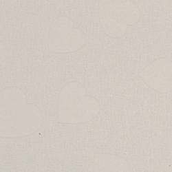 Pearlescent Single-Sided Embossed Paper with Hearts, 120 gsm, 50x70 cm, White - 1 Sheet