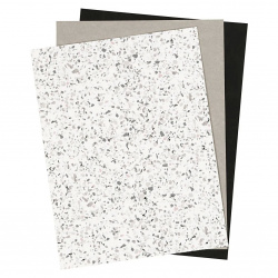 Faux Leather Paper, 21x27.5 cm + 21x28.5 cm + 21x29.5 cm, Thickness 0.55 mm - 3 Sheets