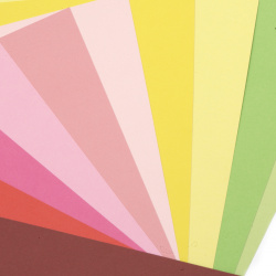 Carton 250 g / m2 fața-verso neteda A4 (21x 29,7 cm) Culoare mixta 16 culori -16 buc