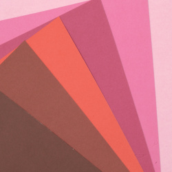 Carton 250 g / m2 gofrat unilateral A4 (21x 29,7 cm) Berry Shades 6 culori roz-roșu gama -6 buc