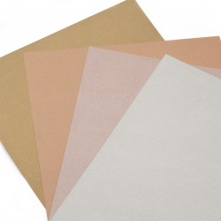 Pearl Self-adhesive Cardboard / Midnight Skies / 250 g/m2; A4 (297 x 209 mm); Silver, Gold, Copper, Rose - 4 pieces