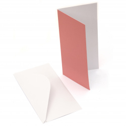 Σετ βάση κάρτας 300gr 6 χρώματα εσπεριδοειδή 10x21 cm με λευκό φάκελο 10.7x21.5 cm 100 g -6 τεμάχια