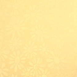 Картон перлен едностранен релефен с цветя 250 гр/м2 А4 (21x 29.7 см) цвят злато -1 брой