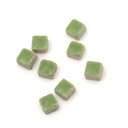 Stoc epuizat. Primeste notificare pe email cand produsul revine in stoc Mozaic ceramic pentru decorare 5x5x3,5 mm verde 20 g ~ 132 bucăți