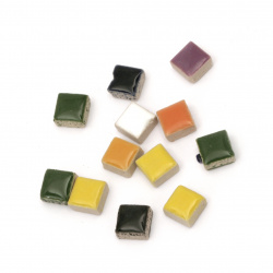 Mosaic 10x10x5 mm assorted color -50 pieces