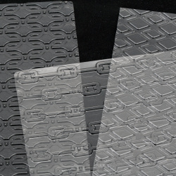 Set de tampoane cu șabloane texturate în relief 255x180 mm împletitură, romb, lanț -3 bucăți