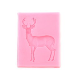 Silicone mold /form, shape/ 58x75x6 mm deer