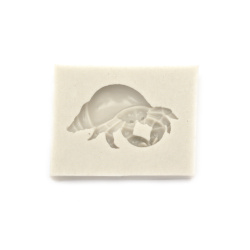 Silicone Mold / Mould, 41x33x9 mm, Shape: Crab