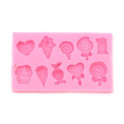 Silicone Mold, 115x68x12 mm, Sweets Shape