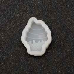 Silicone Mold / Form, 52x68x19 mm, Ice Cream