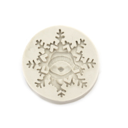 Silicone Mold / 67x16 mm / Shape: Snowflake