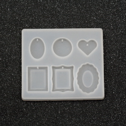 Mold din silicon /form/ 88x78x8 mm pandantive