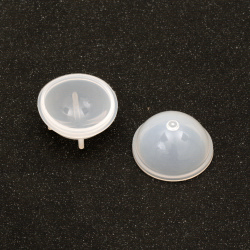 Silicone mold /shape/ 37x34 mm 2 parts sphere 30 mm