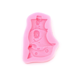 Silicone mold /shape/ 57x82x14 mm pirate ship