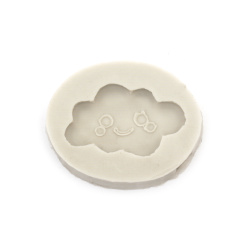 Silicone Mold, Shape: Cloud, 50x40x9 mm, Smiling Cloud Mold for Home Decor, DIY Crafts 