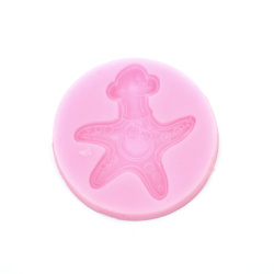 Silicone Mold, 68x68x11 mm, Starfish Shaped