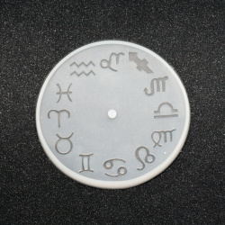 Round Silicone Mold With All Zodiac Signs,150x150x7 mm