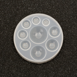 Formă din silicon /formă/ emisfere 83x10 mm