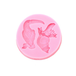 Silicone Mold/Form, 85x14 mm, Parrots